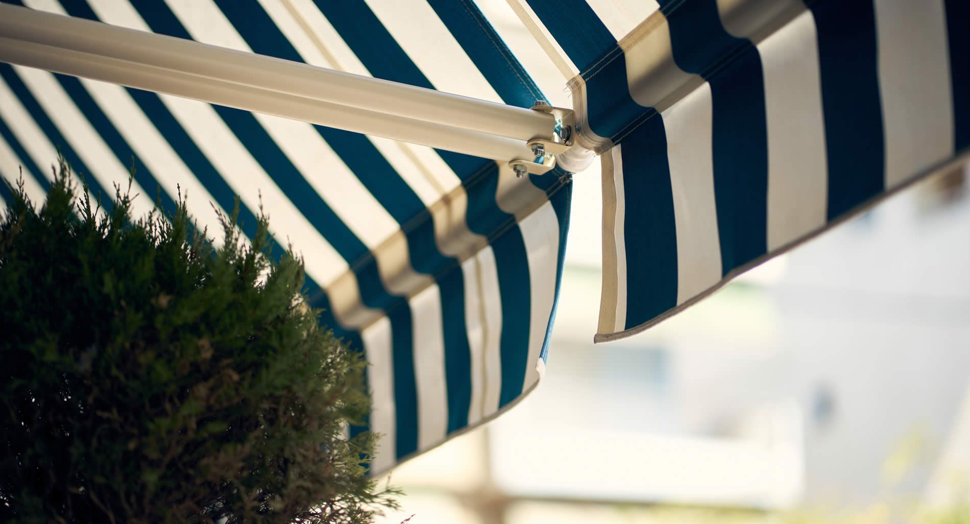 Striped awning custom Atlanta shade