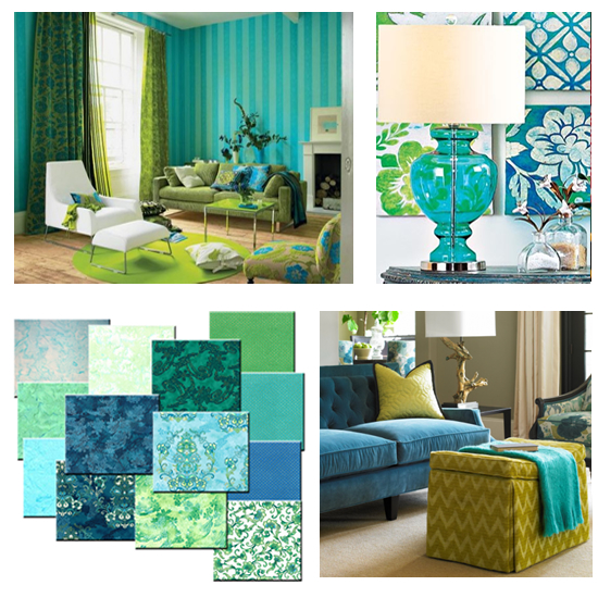 Interior Design - Blue and Green Influences