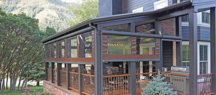 Atlanta vinyl motorized screens for porches, patios, decks