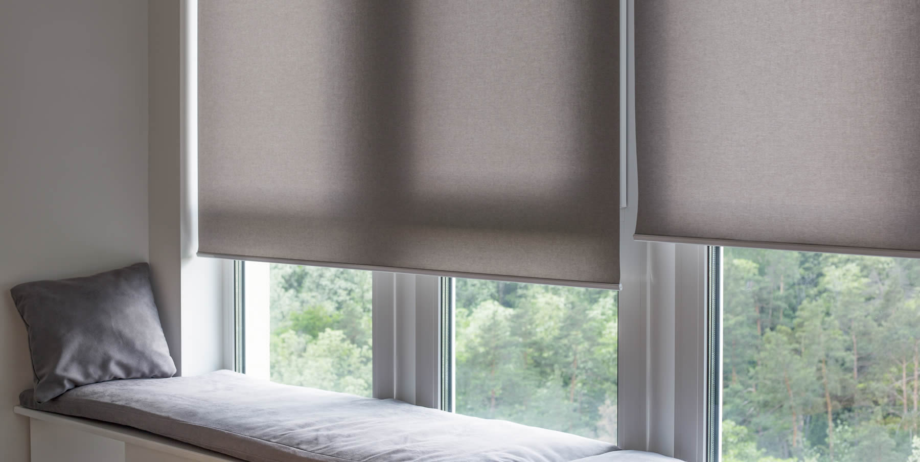 Buckhead home with roller shades